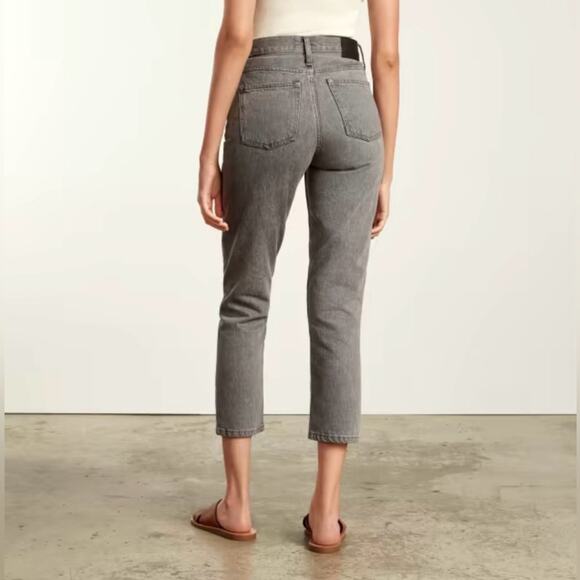 Everlane The 90’s Cheeky Jean Acid Gray Grey Ankle Cropped High Rise Button 25 - Picture 5 of 15